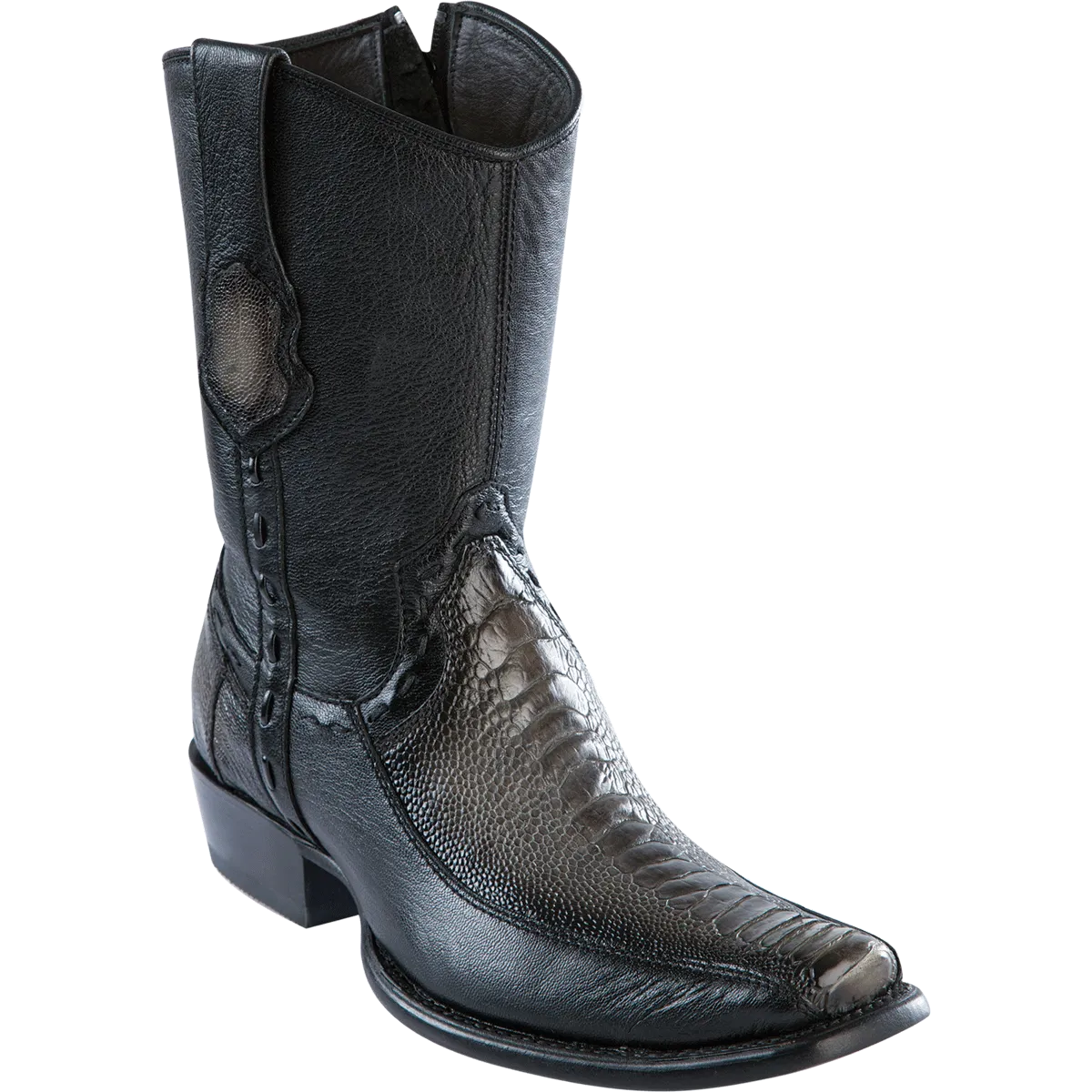 Botas de Avestruz Pata con Venado Corta Horma Dubai WW-279BF05