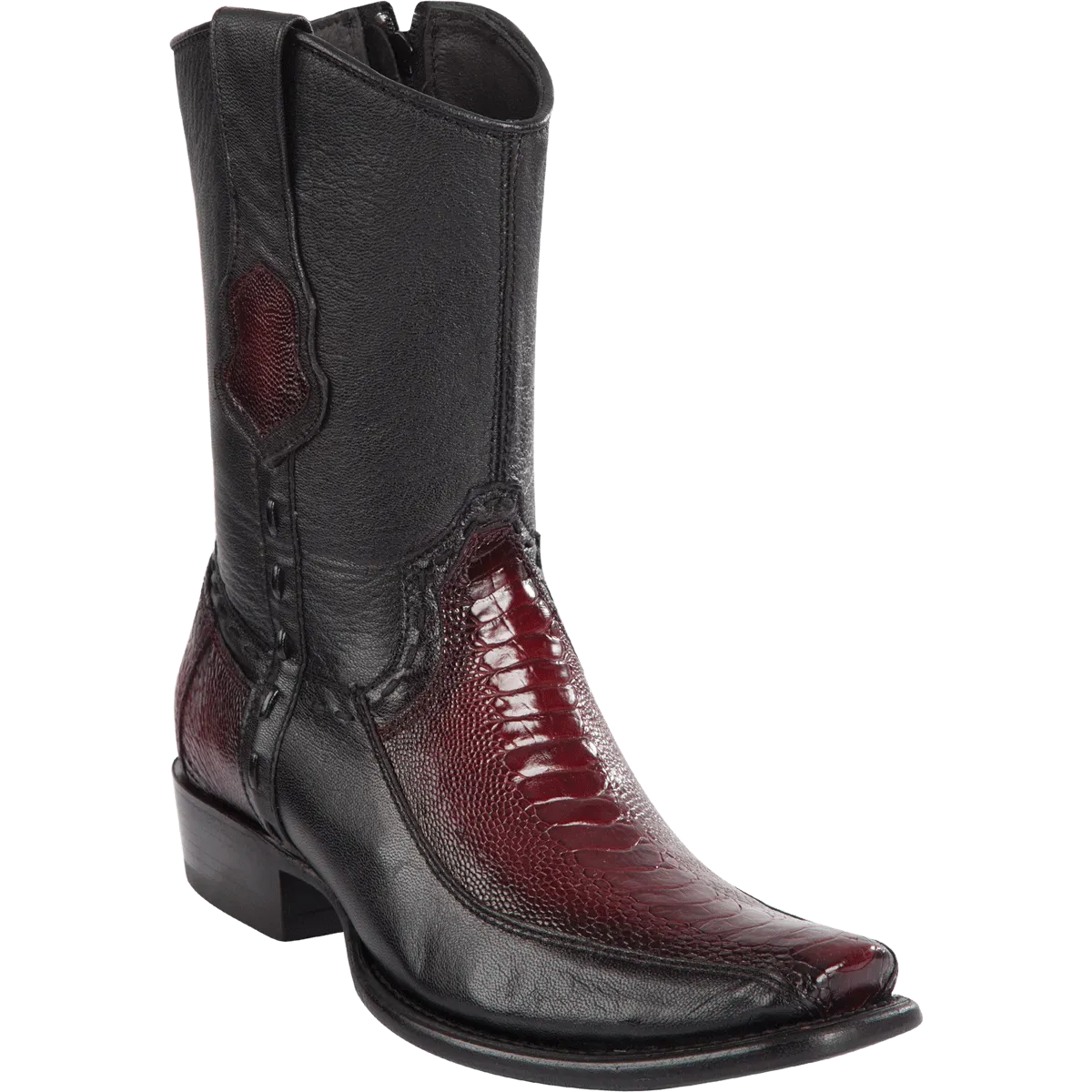 Botas de Avestruz Pata con Venado Corta Horma Dubai WW-279BF05