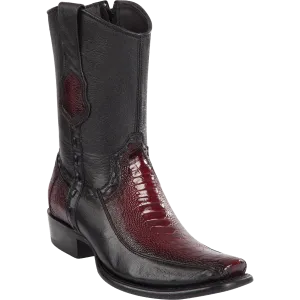 Botas de Avestruz Pata con Venado Corta Horma Dubai WW-279BF05