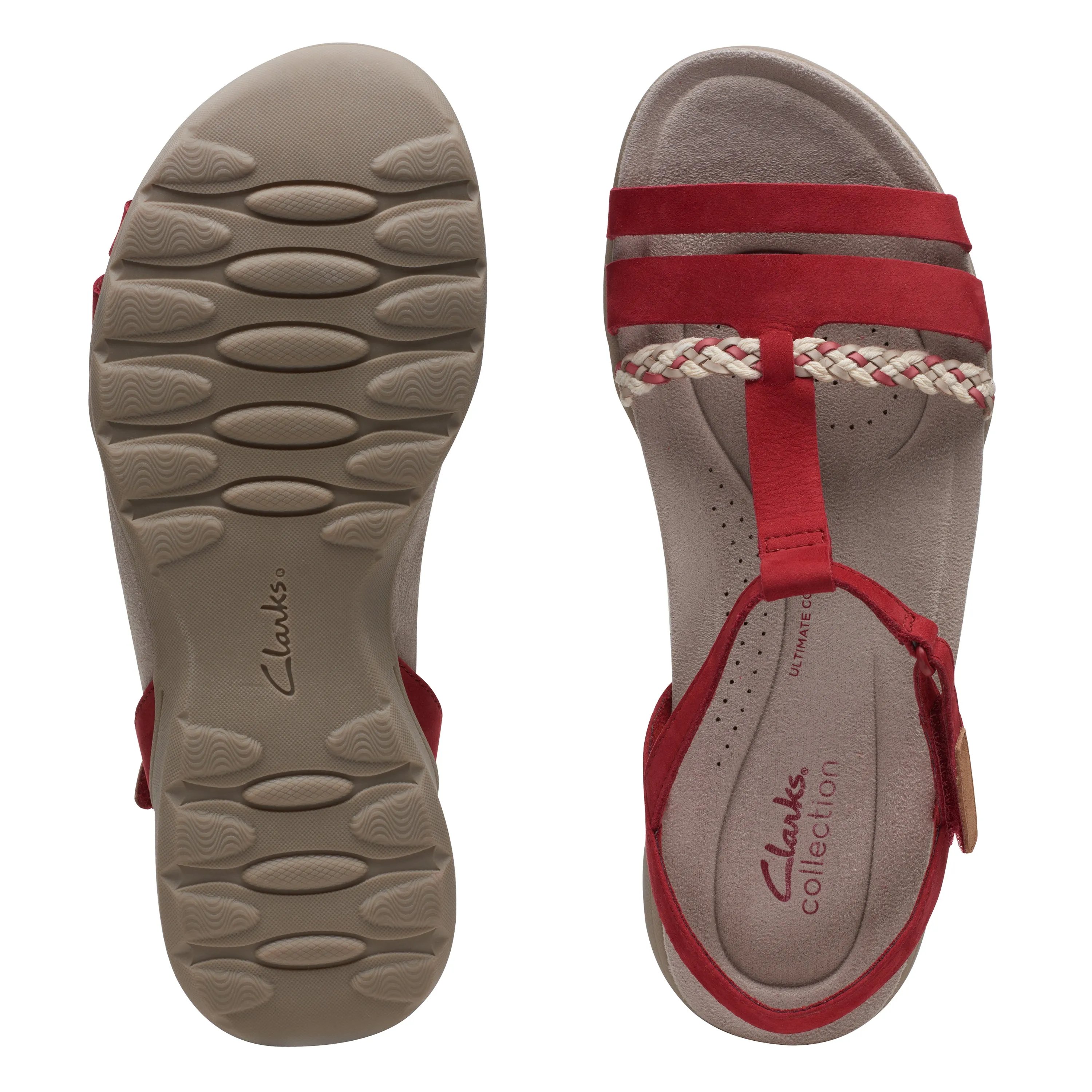 CLARKS | SANDALIAS MUJER | ADA TEALITE RED NUBUCK | ROJO