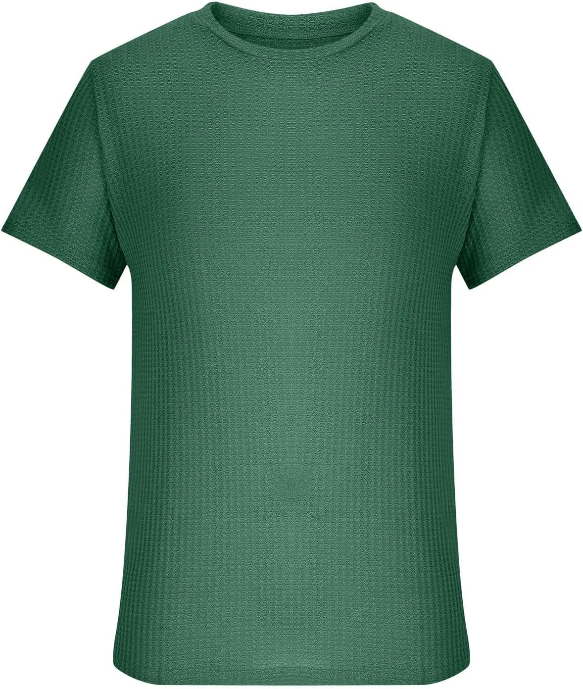 Men Knitted T-Shirts Solid Crewneck Pullover Short Sleeve Solid Simple Basic Tee Loose Relaxed Great Soft
