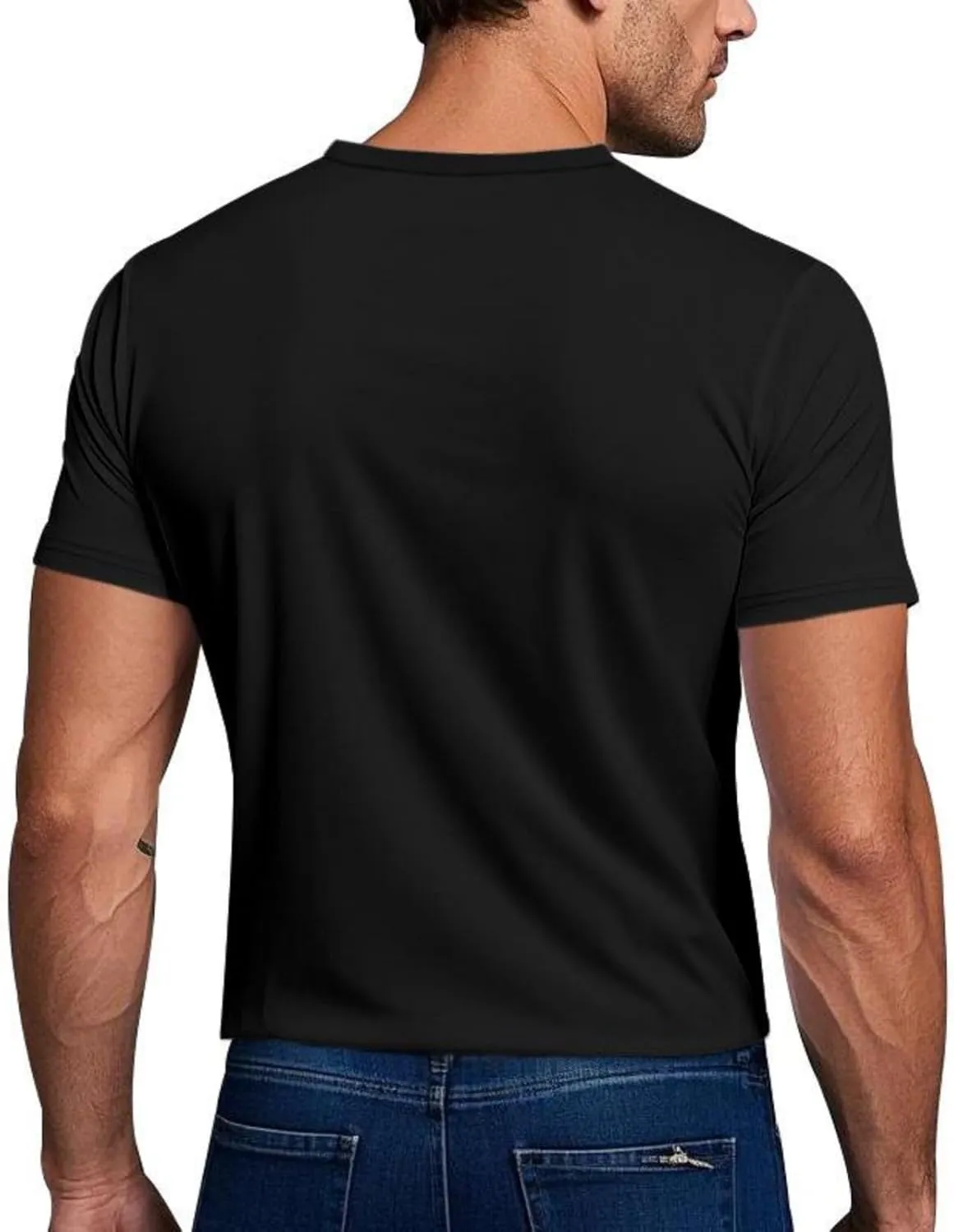 Men Summer T Shirt Short Sleeve Workout Breathable Athletic Running Tees Tops Super Soft Well-Crafted Classic Tee